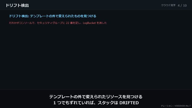 構成をコードで管理する の動画のワンシーン